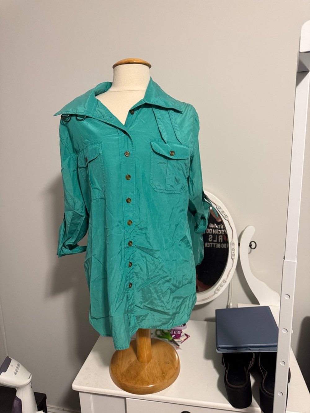 Soft Surroundings Teal Blouse
